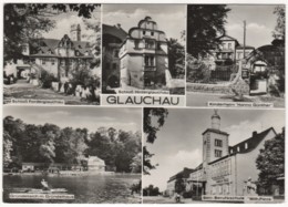 Glauchau - S/w Mehrbildkarte 8 - Glauchau