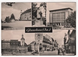Glauchau - S/w Mehrbildkarte 9 - Glauchau