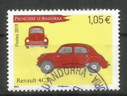 ANDORRA. Renault 4CV, Année 1947.  Un  Timbre Oblitéré 1 ère Qualité.  Année 2019. - Gebruikt