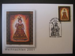 Österreich- Garsten 1.12.2001 Schmuckkuvert Sonderstempel 25. Garstner Adventmarkt - Lettres & Documents