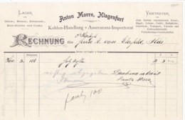 FACTURA, RECHNUNG, QUITTUNG  --  KLAGENFURT--  ANTON MORRE  --  1901 - Autriche