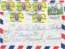 Cameroun Cameroon 1996 Guibi Football Federation Elephant Cover - Lettres & Documents