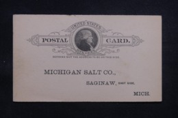 ETATS UNIS - Entier Postal Commercial De Colombus Pour Saginaw En 1892 - L 43186 - ...-1900