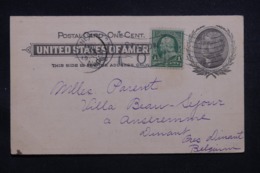 ETATS UNIS - Entier Postal Commercial + Complément De New York Pour La Belgique En 1900 - L 43187 - ...-1900