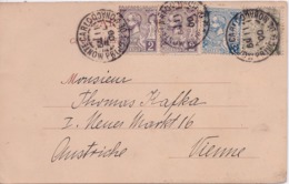 MONACO - CARTE POSTALE POUR VIENNE AUTRICHE 1900 - Cartas & Documentos