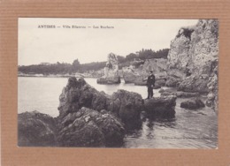 CPA 06, Antibes, Villa Eilenroc, Les Rochers, Rare ++, Animée - Cap D'Antibes - La Garoupe