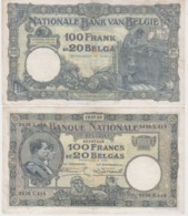 Billet 100 Francs Ou 20 Belgas   1932 - 100 Franchi & 100 Franchi-20 Belgas