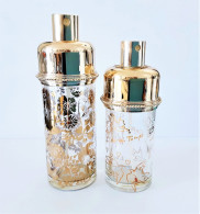 2 Flacons Vides  L'Air Du Temps De NINA RICCI  EDT  Spray  48  Ml  Et  75 Ml  Doré - Bottles (empty)