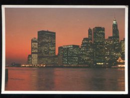 CPM Non écrite Etats Unis NEW YORK CITY Beautiful Downtown Skyline At Night - Multi-vues, Vues Panoramiques