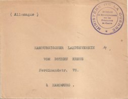 1914 - 1918  - Lettre Ministère De La De Guerre - Bureau De Renseignements - Vers Hamburg - Kriegsgefangenschaft
