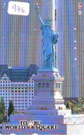 Telecarte Japon (936) Statue De La Liberte * New York USA * PHONECARD JAPAN * STATUE OF LIBERTY * - Landschaften