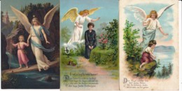 Lot De 3 CPA Chromo Anges Gardiens Editeur JMPORT 2 Cartes Gaufrées - 1900-1949