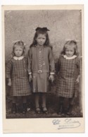 CPA 35 COMBOURG Carte-photo De 3 Fillettes Dont Jumelles Photographe Lision - Combourg