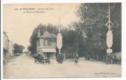 CPA 44 LE POULIGUEN Avenue Des Lilas Et Route Du Pouliguen Avec Automobile Et Cycliste - Le Pouliguen