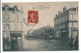 CPA 49 ANGERS Inondations De 1910 Rue Thiers - Le Café De La Marine Prend L'eau ! - Angers