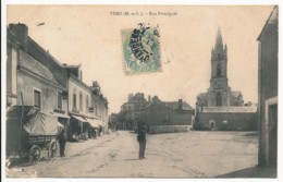 CPA 49 VERN D'ANJOU Rue Principale Animée - Segre