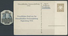 BAYERN PP 11C9 BRIEF, Privatpost: 1910, 3 Pf. Wappen Oberpfälzische Kreisausstellung, Mit Eingedrucktem Gruß Von Dto., D - Other & Unclassified