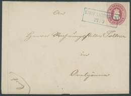 OLDENBURG 17A BRIEF, 1862, 1 Gr. Karmin, Blauer R2 RODENKIRCHEN, Prachtbrief Nach Ovelgönne - Oldenbourg