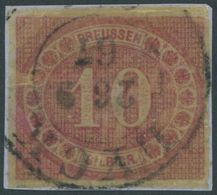 PREUSSEN 20 BrfStk, 1866, 10 Sgr. Rosarot Auf Knappem Briefstück, K2 LYCK, Pracht - Other & Unclassified