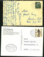 BAHNPOST Hannover-Oldenburg (Zug 149,14182 (3x) Und 3145), 1937-1993, 5 Belege Pracht, Dazu Beutelfahne Und Ortsbund, Pr - Maschinenstempel (EMA)