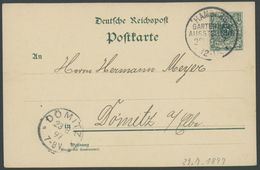 SST Bis 1918 02 BRIEF, HAMBURG GARTENBAU-AUSTELLUNG, 29.07.1897, Auf 5 Pf. Ganzsachenkarte, Pracht - Storia Postale