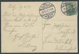 SST Bis 1918 01 BRIEF, METZ 60. GEN.VERS. DER KATHOLIKEN DEUTSCHLANDS, 19.8.1913, Auf Offizieller Festtags-Postkarte, Pr - Storia Postale