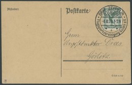 SST 1919-1932 GUBEN GRAF ZEPPELIN FLUGSPORTVEREINIGUNG, 8.8.1926, Leer Gestempelte Karte (mit Teil-Anschrift), Pracht - Brieven En Documenten