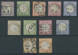 Dt. Reich O , 11 Werte Kleiner Brustschild (Mi.Nr. 1-7,9/10,14/5), Feinst/Pracht, Mi. 900.- - Used Stamps