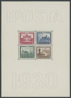 Dt. Reich Bl. 1 **, 1930, Block IPOSTA, Postfrisch, Signiert Und Fotoattest H.G. Schlegel: Die Erhaltung Ist Einwandfrei - Usados