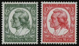 Dt. Reich 554/5 **, 1934, Schiller, Pracht, Mi. 100.- - Otros & Sin Clasificación