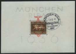 Dt. Reich Bl. 10 O, 1937, Block München-Riem, Ersttags-Sonderstempel, Pracht, Mi. (130.-) - Otros & Sin Clasificación