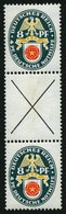 ZUSAMMENDRUCKE S 73 *, 1929, Nothilfe 8 + X + 8, Pracht, Mi. 210.- - Se-Tenant