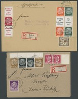 ZUSAMMENDRUCKE 1937-42, 7 Belege Mit Zusammendruck-Frankaturen, Dabei 3 Einschreibbriefe, Meist Pracht - Se-Tenant