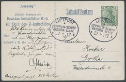 ZEPPELINPOST 4x BRIEF, 27.9.1912, Luftschiff Viktoria-Luise, Frankfurt-Rundfahrt Dokumentation Mit Original Luftschiff P - Correo Aéreo & Zeppelin