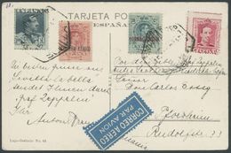 ZEPPELINPOST 53A BRIEF, 1930, Spanienfahrt, Spanische Post, Rückfahrt Mit Spanischer Frankatur, Prachtkarte - Correo Aéreo & Zeppelin