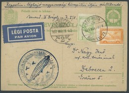 ZEPPELINPOST 102Bd BRIEF, 1931, Landungsfahrt Nach Ungarn, Ungarische Post, Seltene Normale Frankatur, Karte Feinst - Correo Aéreo & Zeppelin