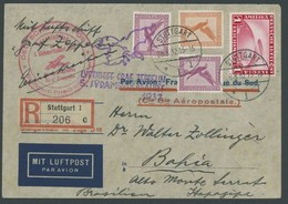 ZEPPELINPOST 171C BRIEF, 1932, 5. Südamerikafahrt, Anschlussflug Ab Stuttgart, Einschreibbrief, Rückseitiger Brasilianis - Airmail & Zeppelin