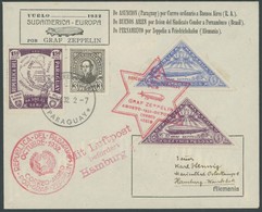 ZEPPELINPOST 194 BRIEF, 1932, 8. Südamerikafahrt, Paraguayische Post, Zeppelinrouten-Sonderumschlag Mit Rückseitigem R-Z - Correo Aéreo & Zeppelin