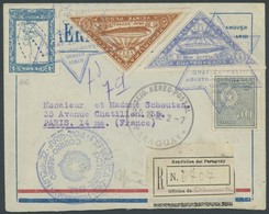 ZEPPELINPOST 200 BRIEF, 1932, 9. Südamerikafahrt, Paraguayische Post, Einschreibbrief Der Rückfahrt Nach Paris, Feinst,  - Correo Aéreo & Zeppelin