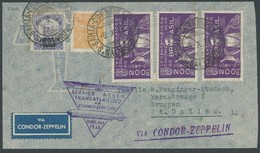 ZEPPELINPOST 236A BRIEF, 1933, 8. Südamerikafahrt, Brasil-Post, Violetter Sonderbestätigungsstempel, Prachtbrief In Die  - Correo Aéreo & Zeppelin