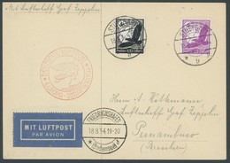 ZEPPELINPOST 268Ba BRIEF, 1934, 6. Südamerikafahrt, Anschlußflug Ab Stuttgart, Prachtkarte - Correo Aéreo & Zeppelin