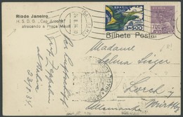 ZEPPELINPOST 269A BRIEF, 1934, 6. Südamerikafahrt, Brasilianische Post, Prachtkarte - Airmail & Zeppelin