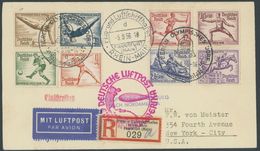 ZEPPELINPOST 428D BRIEF, 1936, 6. Nordamerikafahrt, Aufgabe Und Zuleitung Von Den Olympischen Spielen Zur 6. Nordamerika - Correo Aéreo & Zeppelin