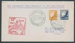ZEPPELINPOST 458 BRIEF, 1939, Fahrt Nach Görlitz, Prachtbrief In Die USA - Airmail & Zeppelin