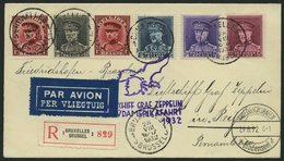 ZULEITUNGSPOST 171 BRIEF, Belgien: 1932, 5. Südamerikafahrt, Einschreibbrief, Pracht - Airmail & Zeppelin