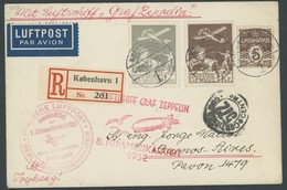 ZULEITUNGSPOST 189B BRIEF, Dänemark: 1932, 8. Südamerikafahrt, Anschlußflug Ab Berlin, Prachtbrief - Correo Aéreo & Zeppelin