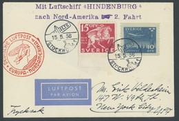 ZULEITUNGSPOST 410 BRIEF, Schweden: 1936, 2. Nordamerikafahrt, Drucksache Mit Seltenem Flugsonderstempel, Prachtbrief - Airmail & Zeppelin
