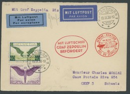 ZULEITUNGSPOST 86A BRIEF, Schweiz: Landungsfahrt Nach Genf, Karte Vorderseitig Pracht - Airmail & Zeppelin