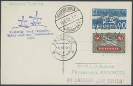 ZULEITUNGSPOST 164 BRIEF, Schweiz: 1932, Fahrt In Die Niederlande, Prachtkarte - Airmail & Zeppelin