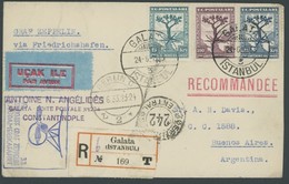 ZULEITUNGSPOST 219B BRIEF, Türkei: 1933, 3. Südamerikafahrt, Anschlußflug Ab Berlin, Postaufgabe GALATA!, Einschreibbrie - Airmail & Zeppelin